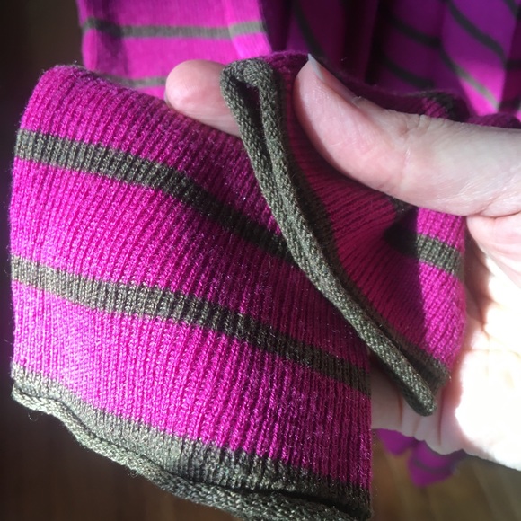 LINE cashmere wool open waterfall cardigan stripes The Label - Picture 7 of 7